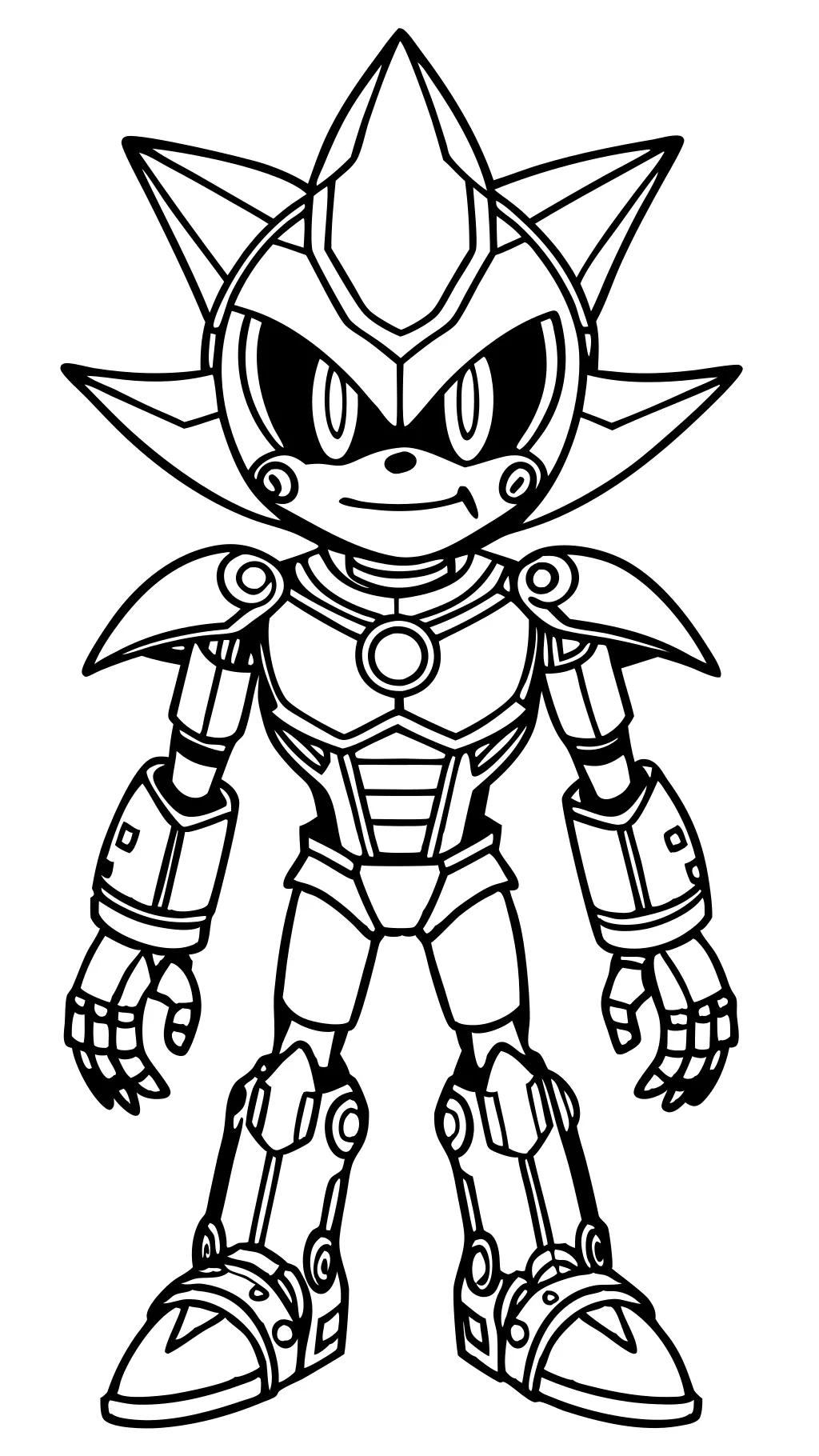 metal sonic coloring pages